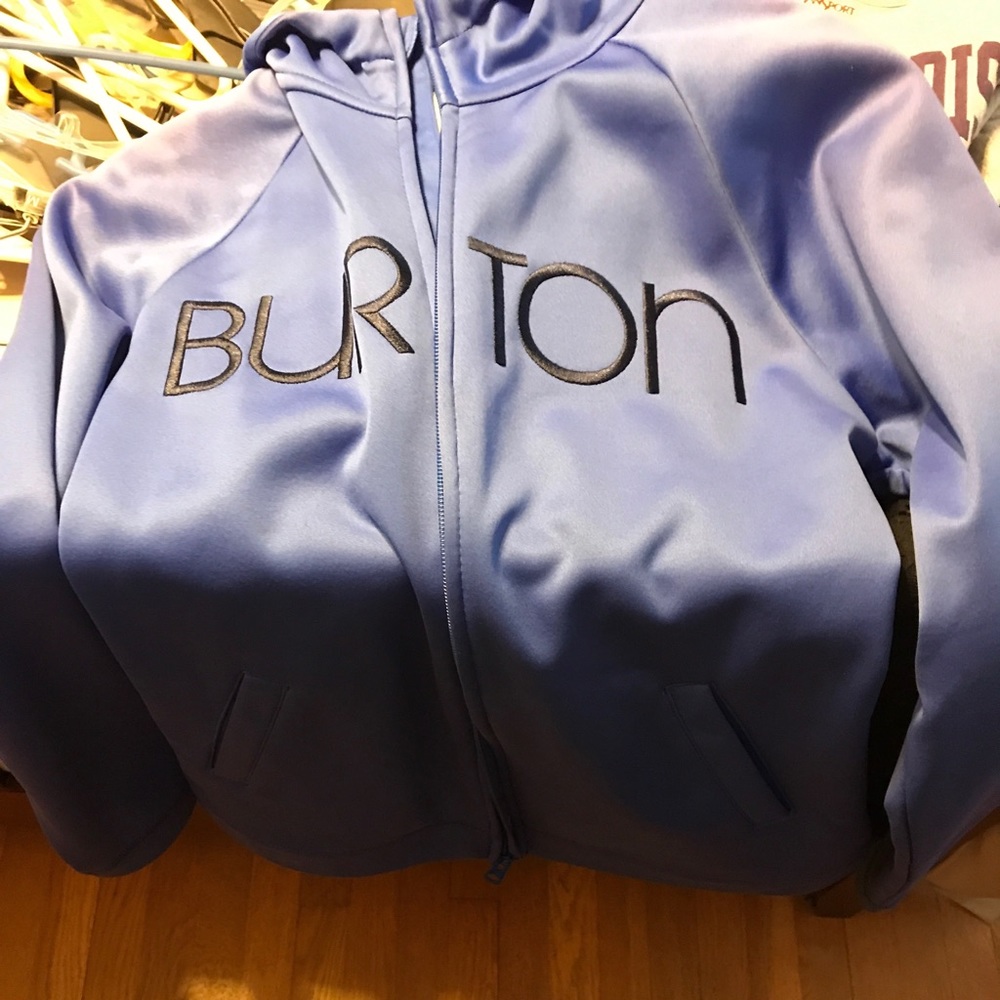 Lavender/blue women’s Burton zip up.